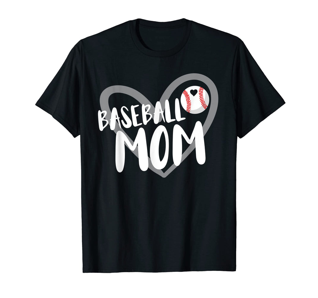 Baseball Mom Heart T-Shirt - Casual Everyday Wear for Adults - T-Shirt, Sweatshirt, Hoodie