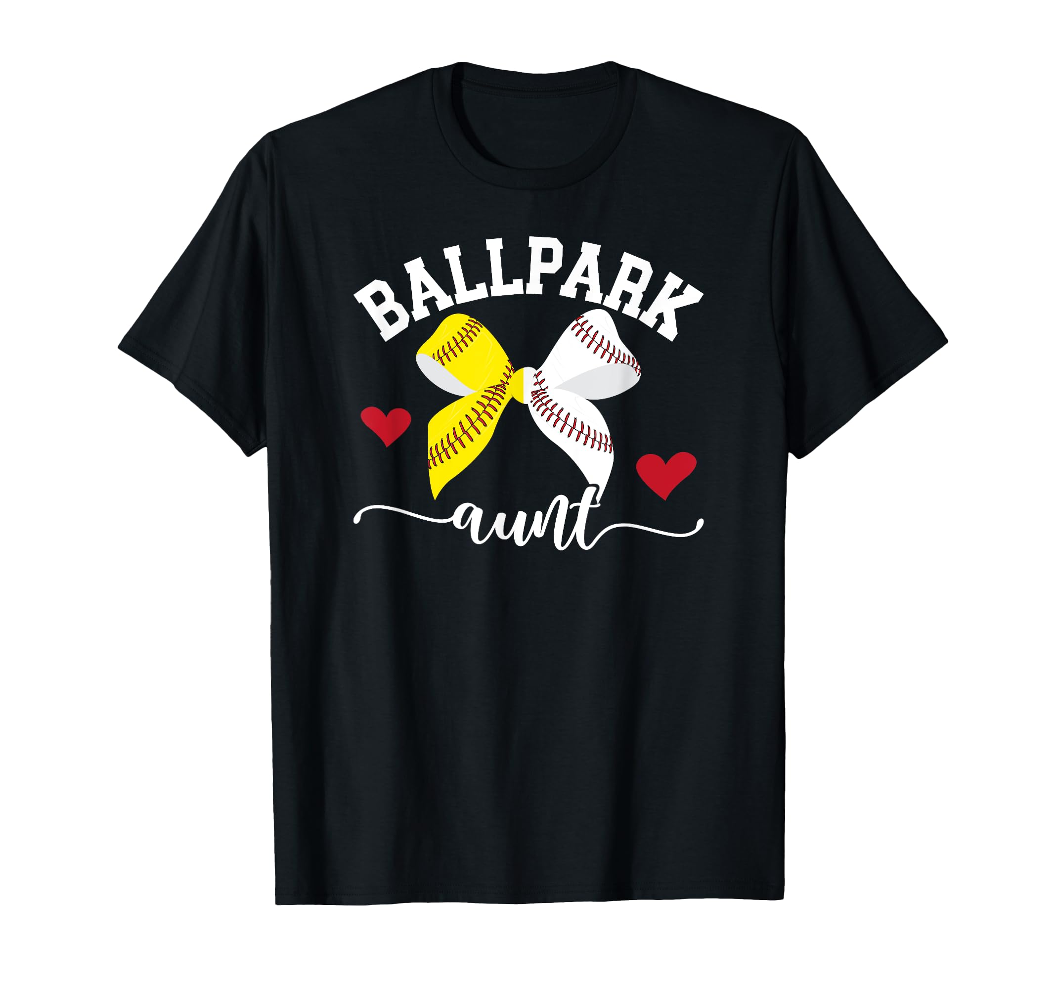Ballpark Aunt Softball Baseball Aunt T-Shirt - Minimalist Print Men Women - T-Shirt, Sweatshirt, Hoodie