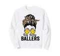 Busy Raising Ballers Softball Messy Sweatshirt - Fun Novelty Design Unisex - T-Shirt, Sweatshirt, Hoodie
