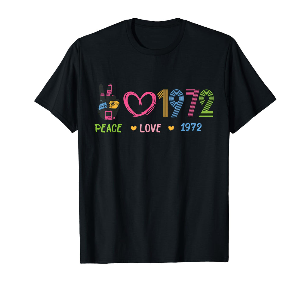 Birthday Born Year Peace Love 1971 T-Shirt - Minimalist Print for Adults - T-Shirt, Sweatshirt, Hoodie