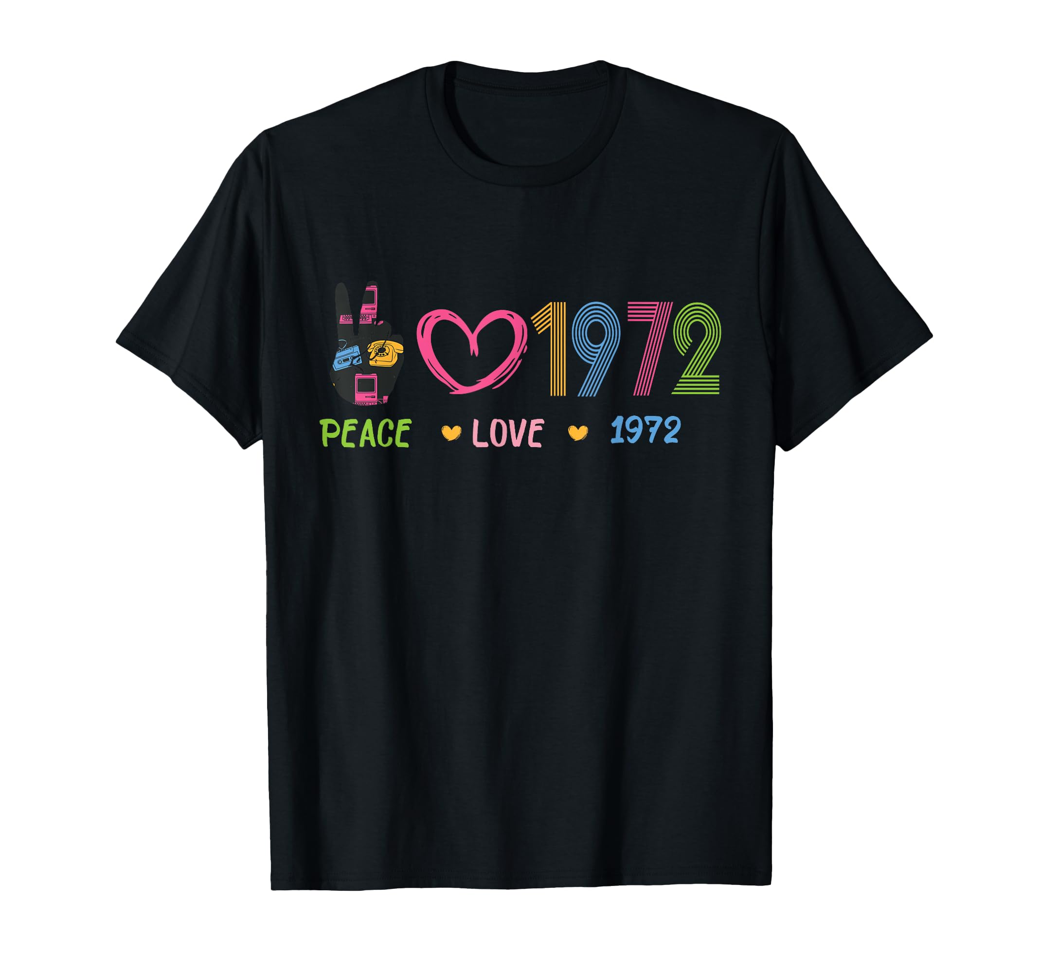 Birthday Born Year Peace Love 1971 T-Shirt - Minimalist Print for Adults - T-Shirt, Sweatshirt, Hoodie