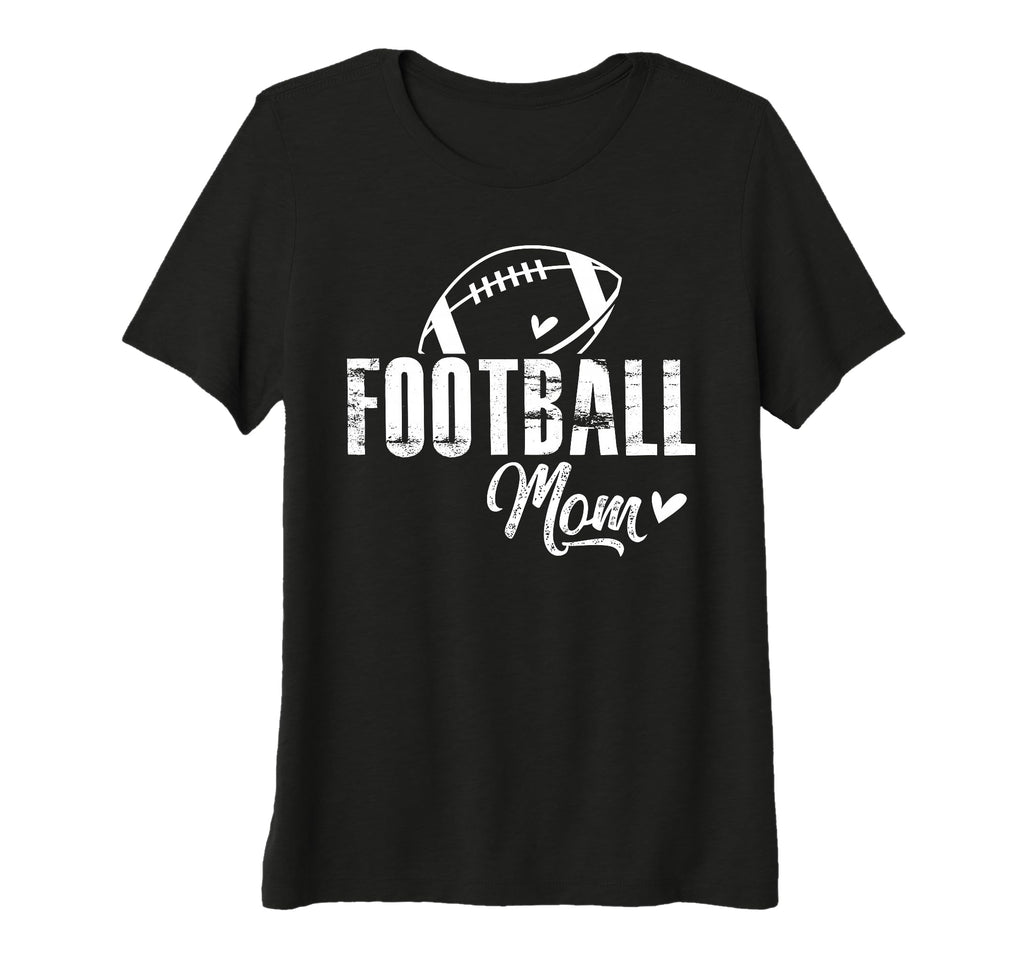 Womens Football Mom Game Day Tri Blend T-Shirt - Trendy Graphic Unisex - T-Shirt, Sweatshirt, Hoodie
