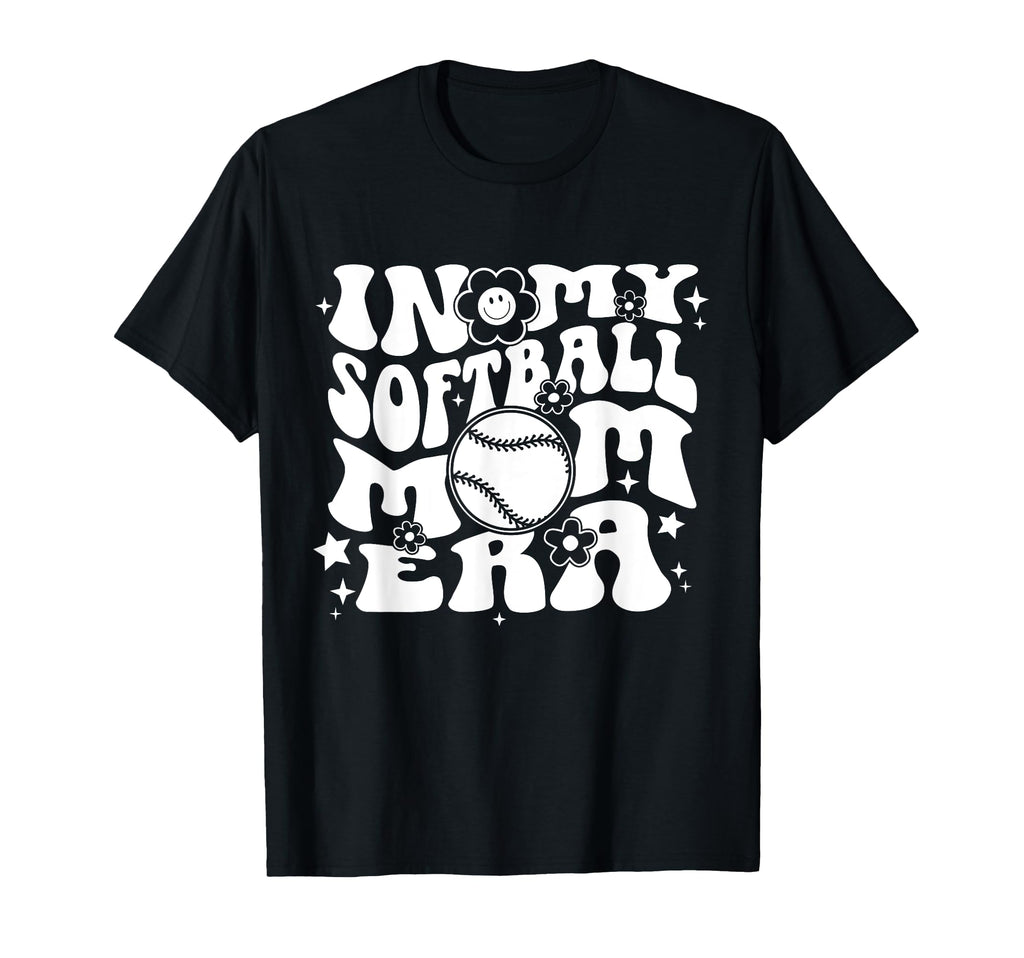 My Softball Mom Era Groovy Sports T-Shirt - Casual Everyday Wear Unisex - T-Shirt, Sweatshirt, Hoodie