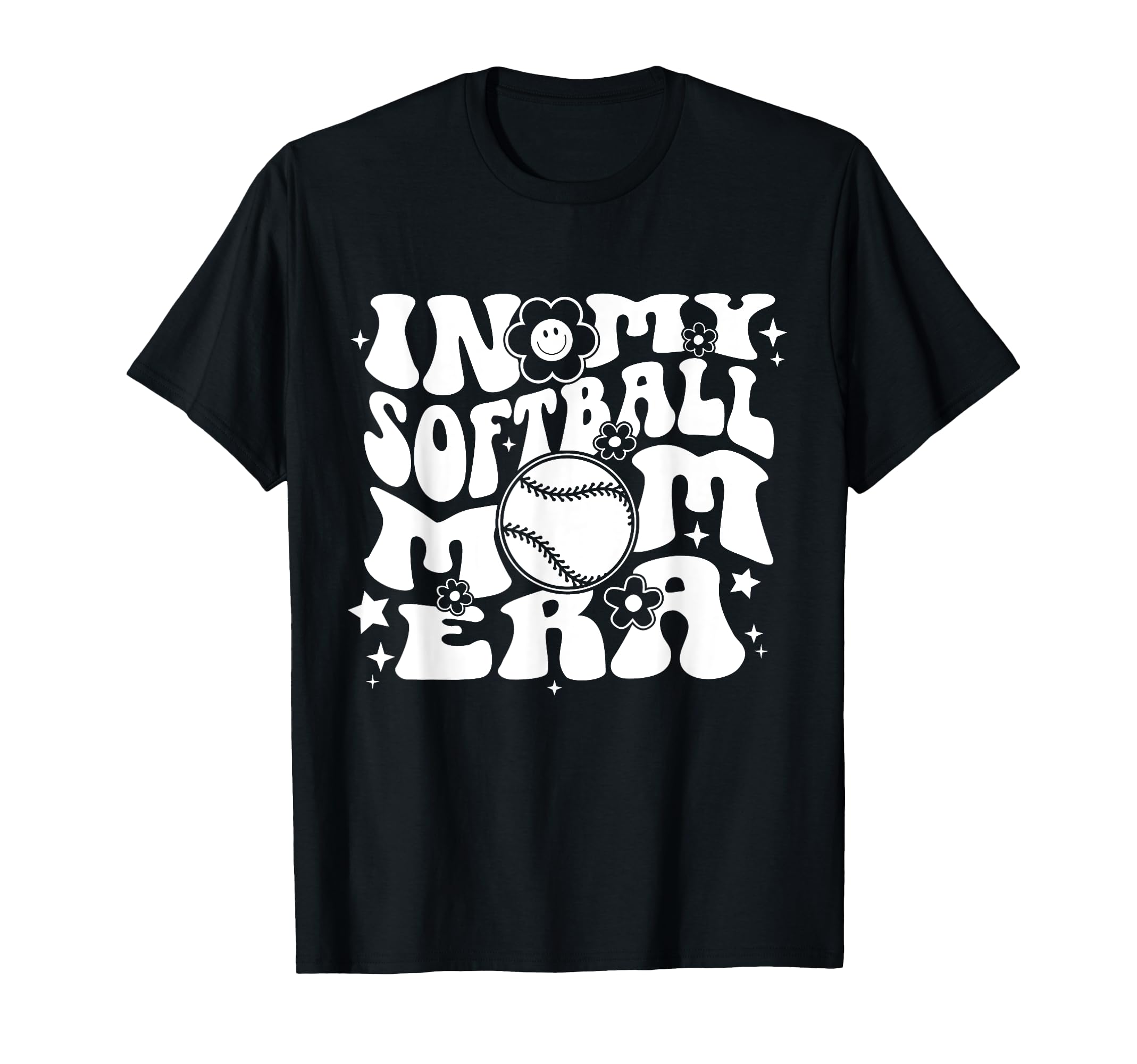 My Softball Mom Era Groovy Sports T-Shirt - Casual Everyday Wear Unisex - T-Shirt, Sweatshirt, Hoodie