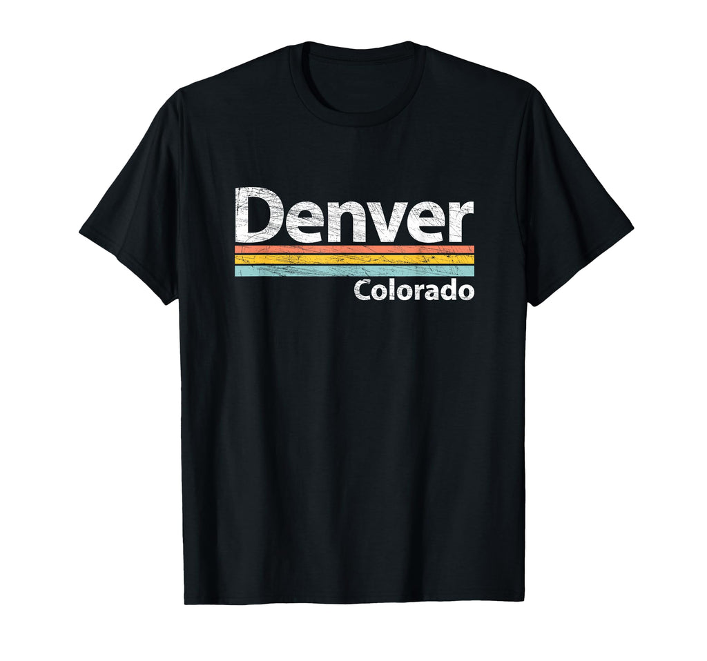 Denver Colorado Worn Stripes T-Shirt - Minimalist Print Unisex - T-Shirt, Sweatshirt, Hoodie