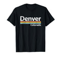 Denver Colorado Worn Stripes T-Shirt - Minimalist Print Unisex - T-Shirt, Sweatshirt, Hoodie