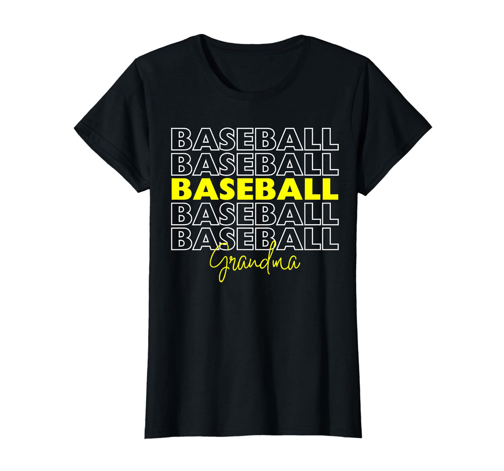 Baseball Grandma Yellow Baseball T-Shirt - Custom Art Print Men Women - T-Shirt, Sweatshirt, Hoodie