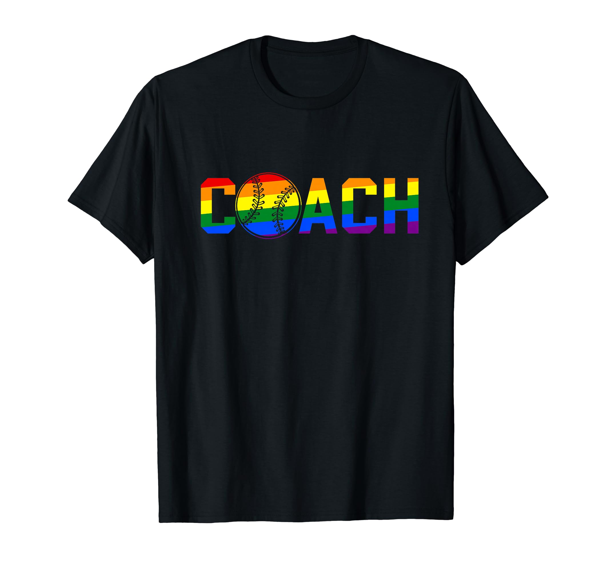 Coach Rainbow Baseball Coach Sport T-Shirt - Custom Art Print Unisex - T-Shirt, Sweatshirt, Hoodie