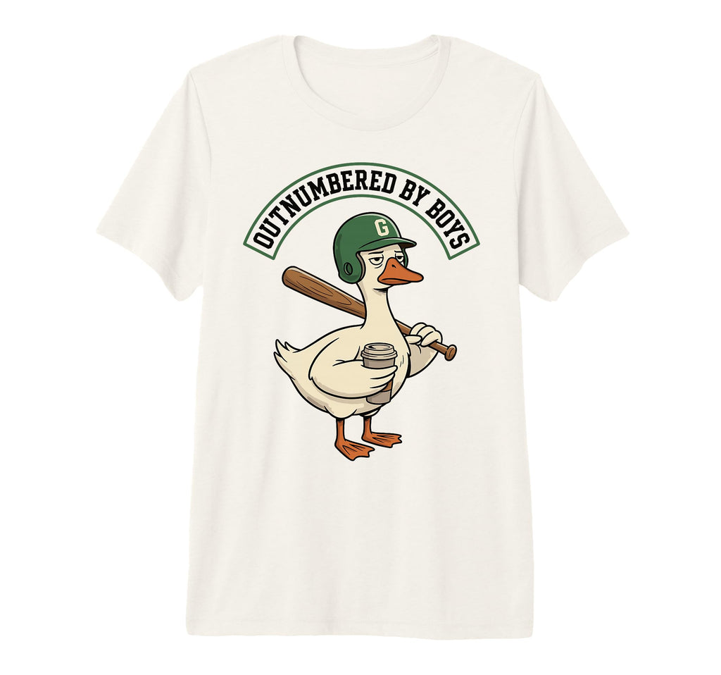Outnumbered Mom Goose Baseball Mama T-Shirt - Novelty Apparel Men Women - T-Shirt, Sweatshirt, Hoodie