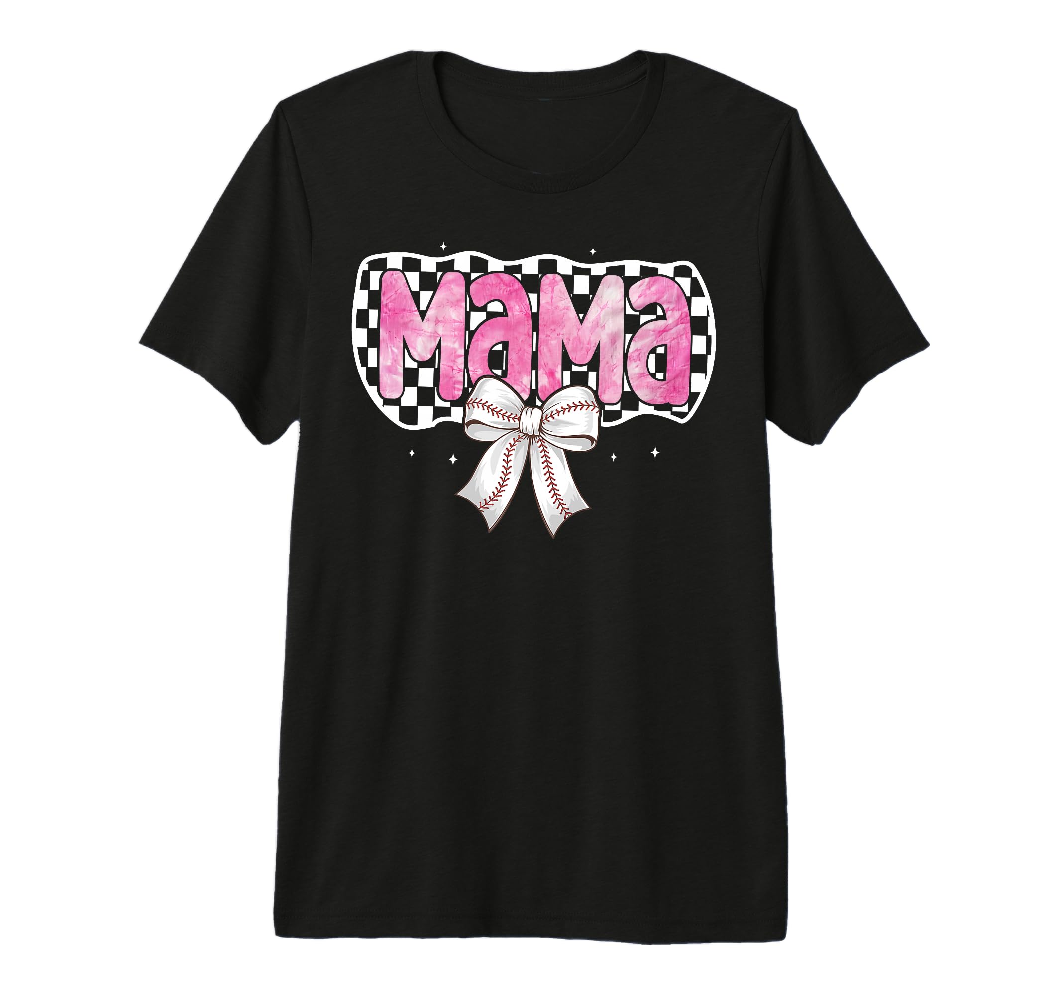 Baseball Mom Coquette Bow Baseball T-Shirt - Fun Novelty Design for Adults - T-Shirt, Sweatshirt, Hoodie