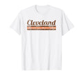 Cleveland Ohio Weathered Stripe Throwback T-Shirt - Minimalist Print Unisex - T-Shirt, Sweatshirt, Hoodie