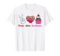 Ice Cream Cone Peace Love Ice Cream T-Shirt - Streetwear Style Men Women - T-Shirt, Sweatshirt, Hoodie