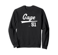Player Name Swoosh Matt Gage Sweatshirt - Fun Novelty Design for Adults - T-Shirt, Sweatshirt, Hoodie