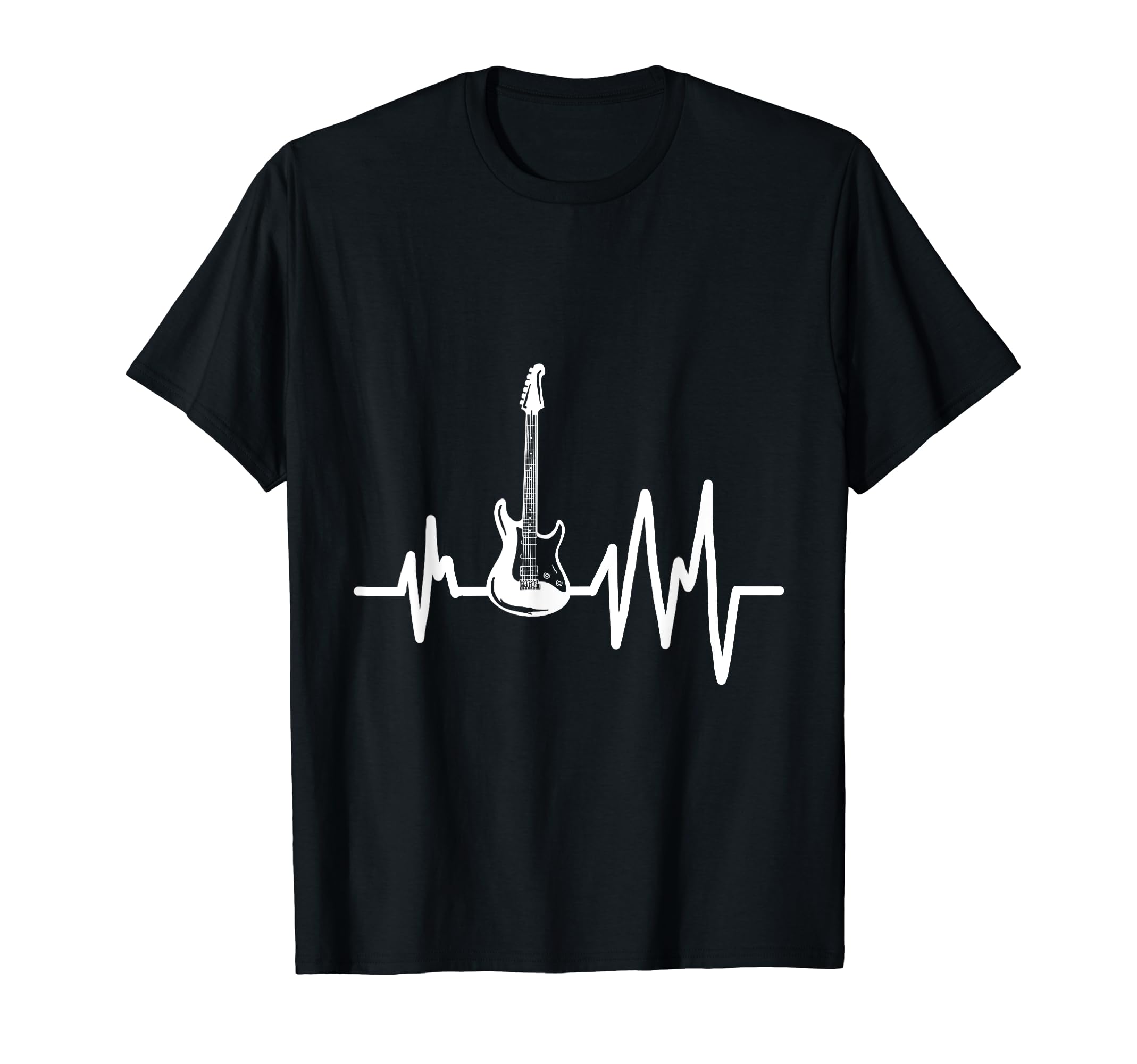 Electric Guitar Heartbeat Rock Player T-Shirt - Unique Graphic Men Women - T-Shirt, Sweatshirt, Hoodie