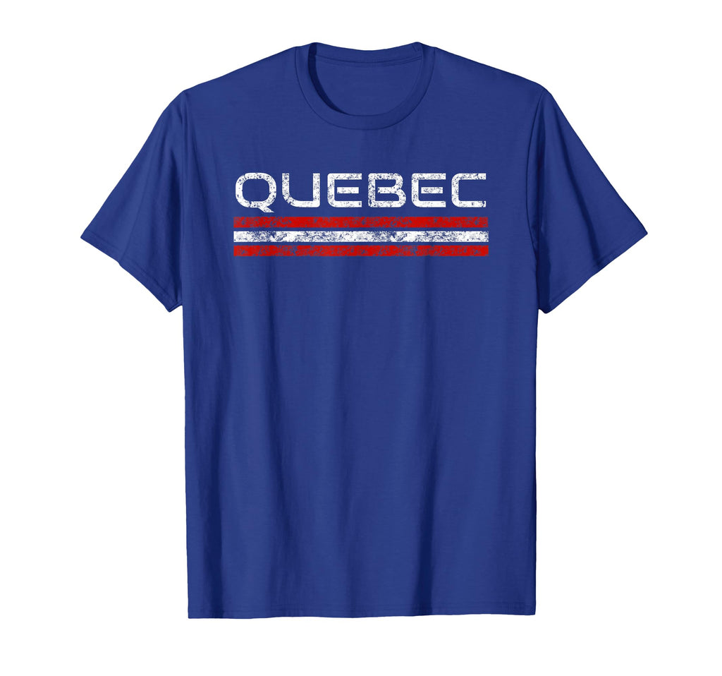 Quebec Canada Weathered Stripe T-Shirt - Custom Art Print Unisex - T-Shirt, Sweatshirt, Hoodie