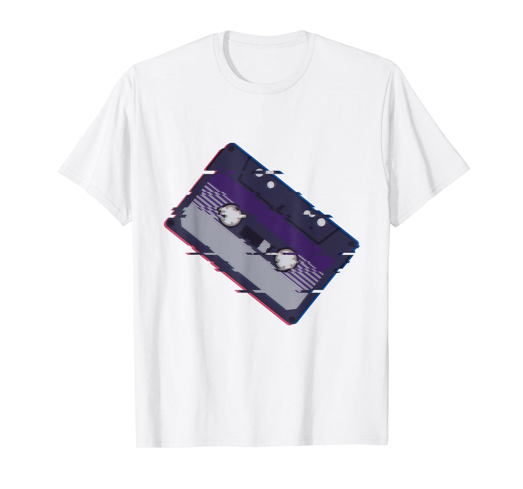 80S Cassette Glitch Art Vaporwave T-Shirt - Fun Novelty Design Men Women - T-Shirt, Sweatshirt, Hoodie