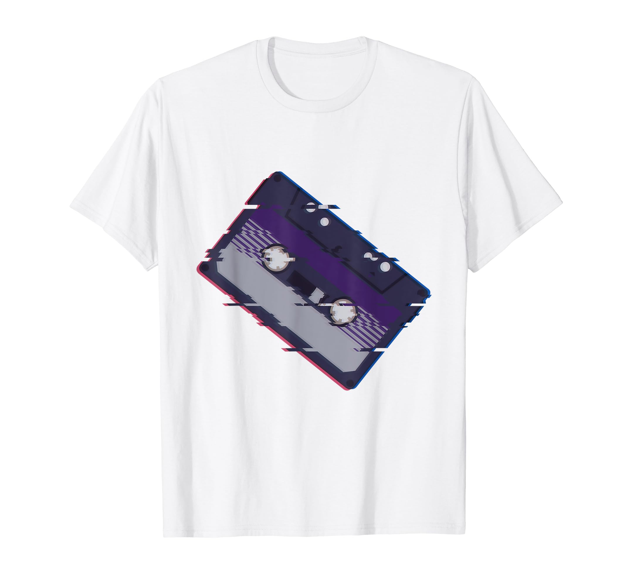 80S Cassette Glitch Art Vaporwave T-Shirt - Fun Novelty Design Men Women - T-Shirt, Sweatshirt, Hoodie