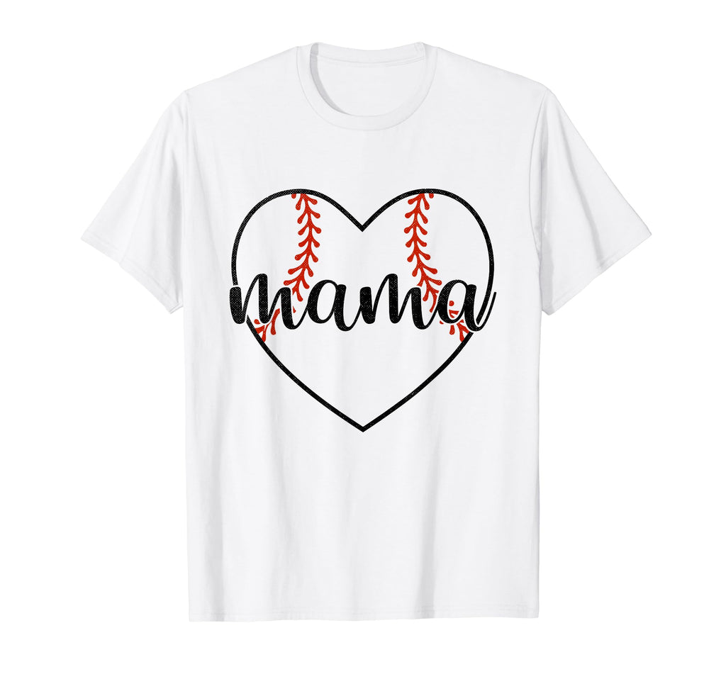 Baseball Mama Heart Baseball T-Shirt - Unique Graphic Men Women - T-Shirt, Sweatshirt, Hoodie
