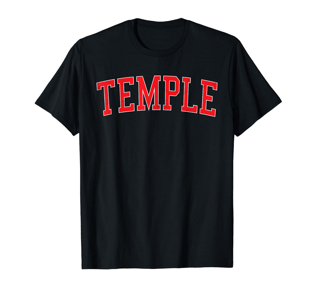 Temple Tx Varsity Red Text T-Shirt - Minimalist Print Unisex - T-Shirt, Sweatshirt, Hoodie