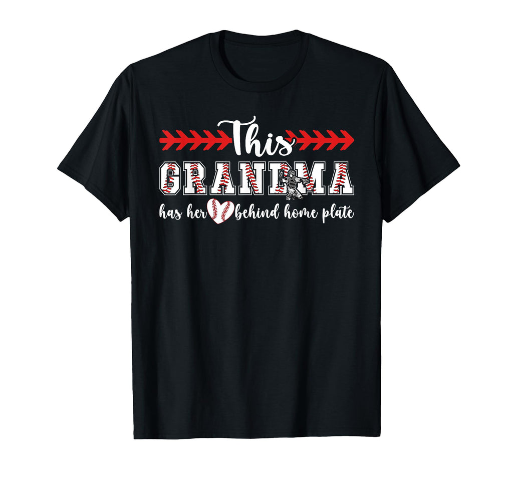 Proud Grandma Baseball Catcher Grandma T-Shirt - Unique Graphic Unisex - T-Shirt, Sweatshirt, Hoodie