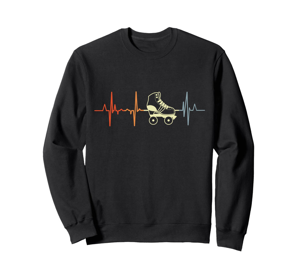 My Heart Beats Roller Skates Sweatshirt - Trendy Graphic for Adults - T-Shirt, Sweatshirt, Hoodie