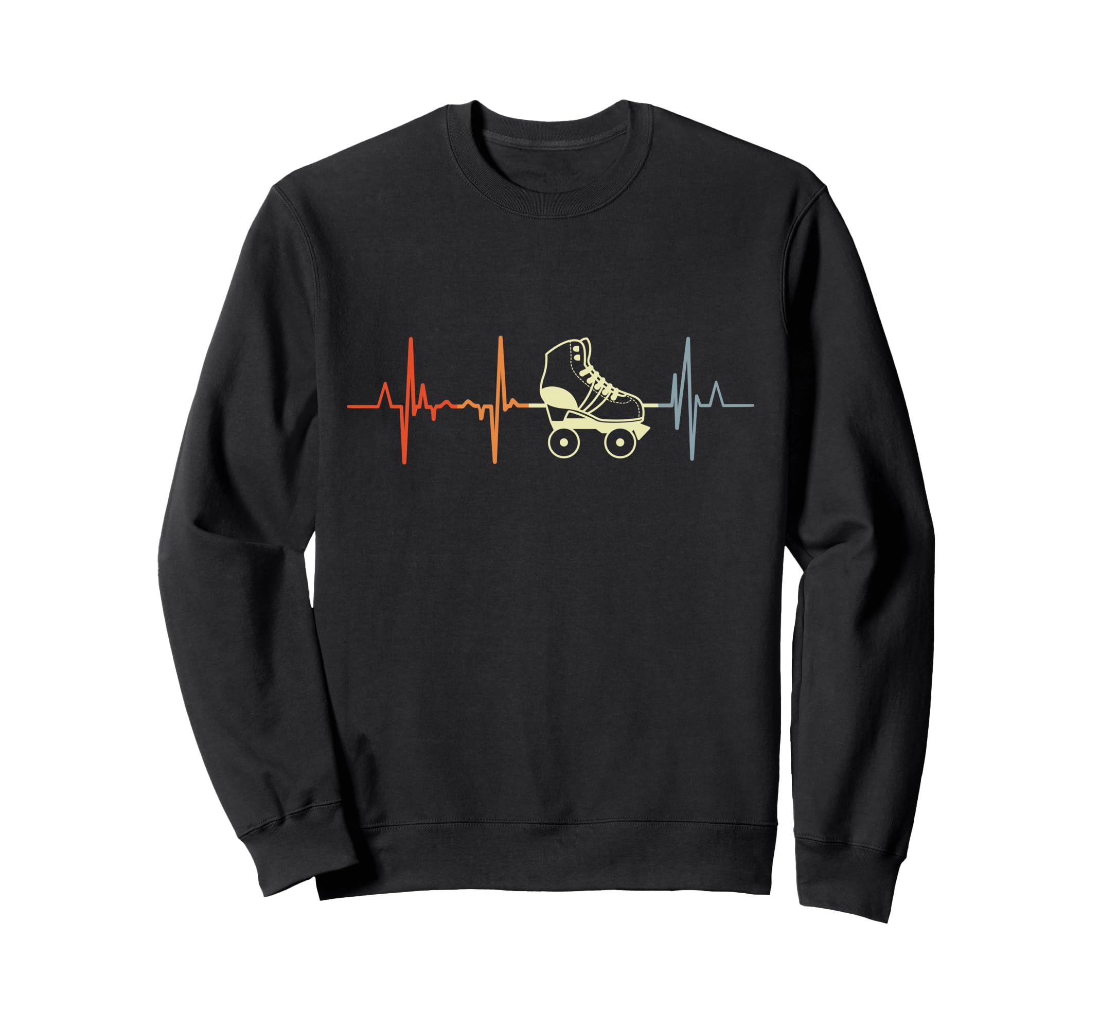 My Heart Beats Roller Skates Sweatshirt - Trendy Graphic for Adults - T-Shirt, Sweatshirt, Hoodie