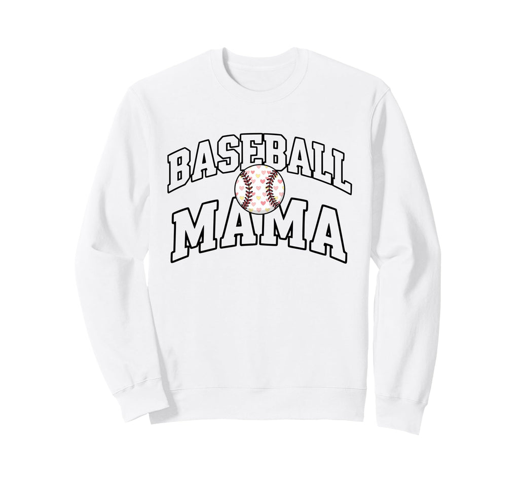 Baseball Mama Text Sweatshirt - Streetwear Style for Adults - T-Shirt, Sweatshirt, Hoodie