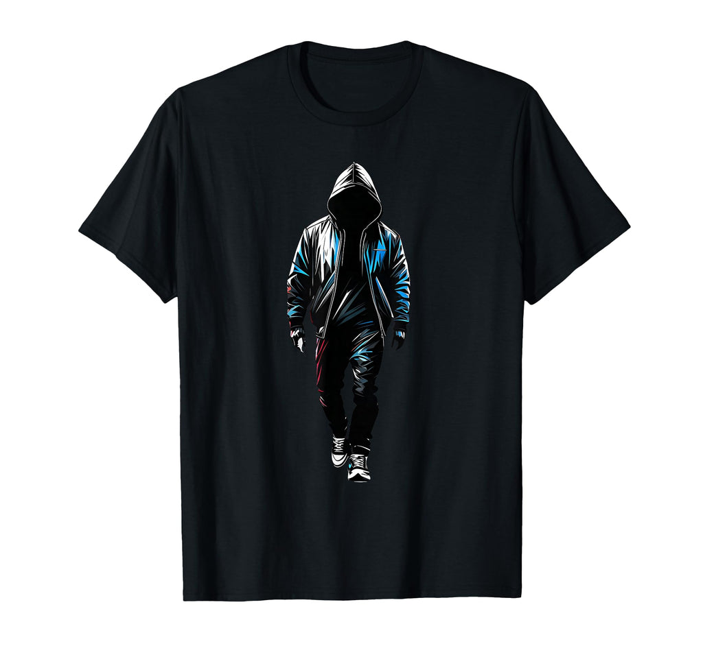 Rapper Hip Hop Black Old School Rap Hoodie - Fun Novelty Design Men Women - T-Shirt, Sweatshirt, Hoodie