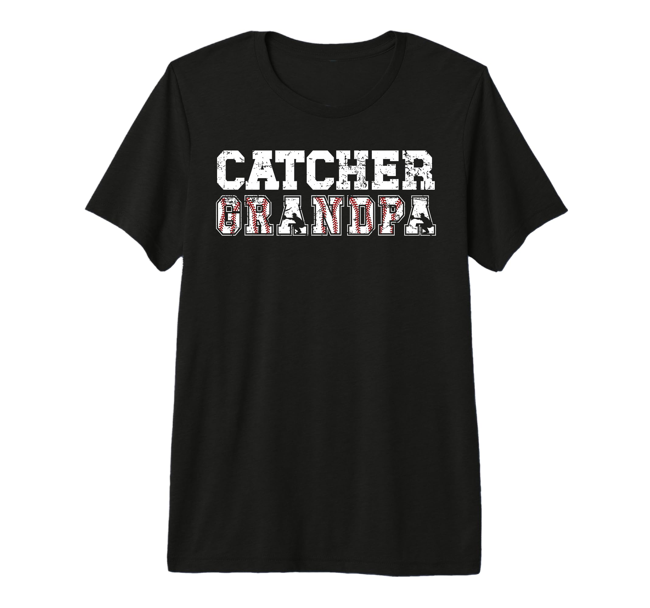 Mens Baseball Catcher Grandpa T-Shirt - Minimalist Print for Adults - T-Shirt, Sweatshirt, Hoodie