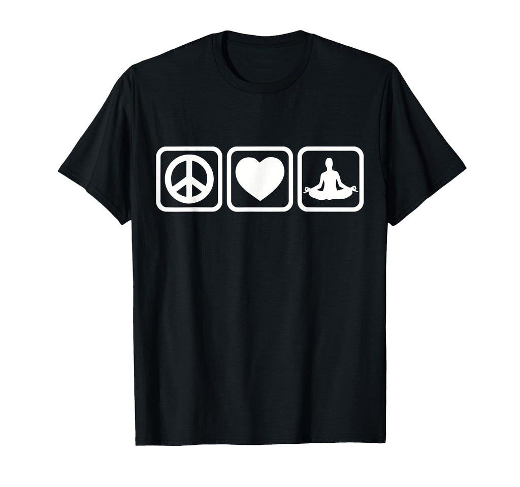 Peace Love Yoga T-Shirt - Trendy Graphic Unisex - T-Shirt, Sweatshirt, Hoodie