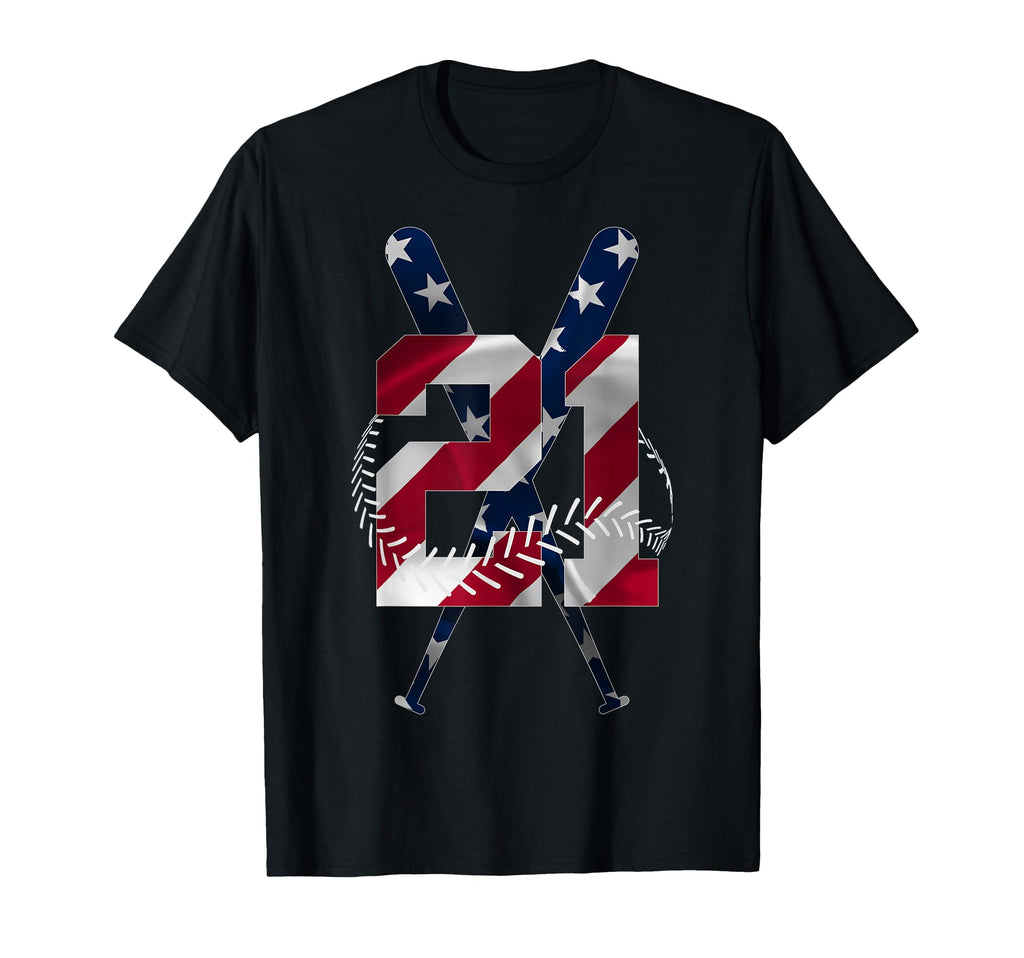 Number 21 Years Baseball 21St Birthday T-Shirt - Minimalist Print Unisex - T-Shirt, Sweatshirt, Hoodie
