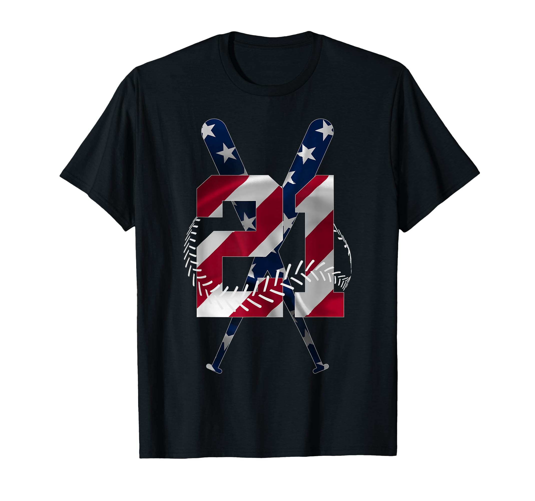 Number 21 Years Baseball 21St Birthday T-Shirt - Minimalist Print Unisex - T-Shirt, Sweatshirt, Hoodie