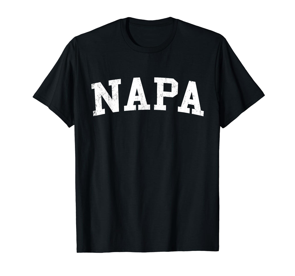 Napa Ca Distressed White Varsity T-Shirt - Trendy Graphic Men Women - T-Shirt, Sweatshirt, Hoodie