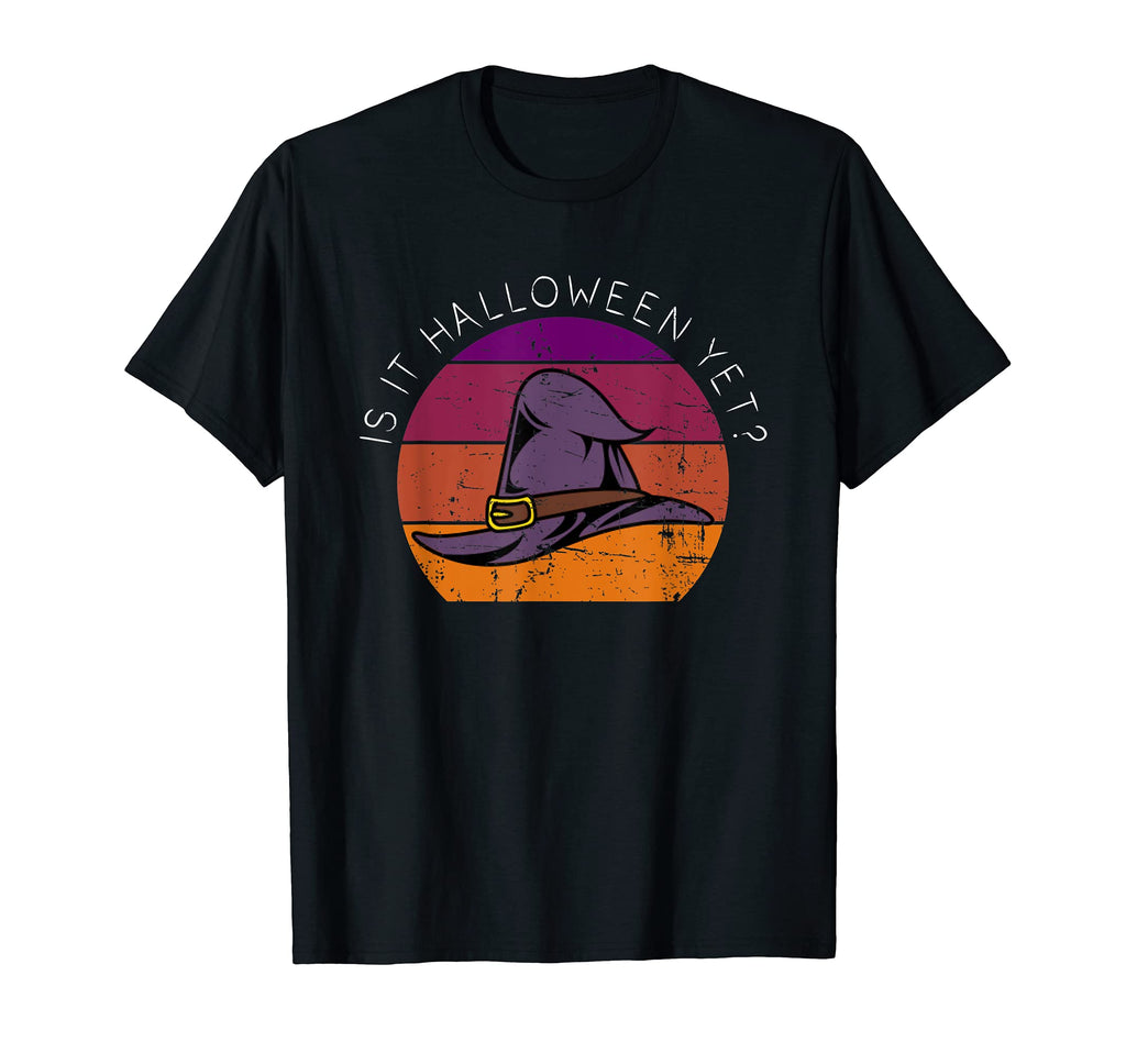 Is It Halloween Yet Witch Hat Sunset T-Shirt - Custom Art Print Men Women - T-Shirt, Sweatshirt, Hoodie
