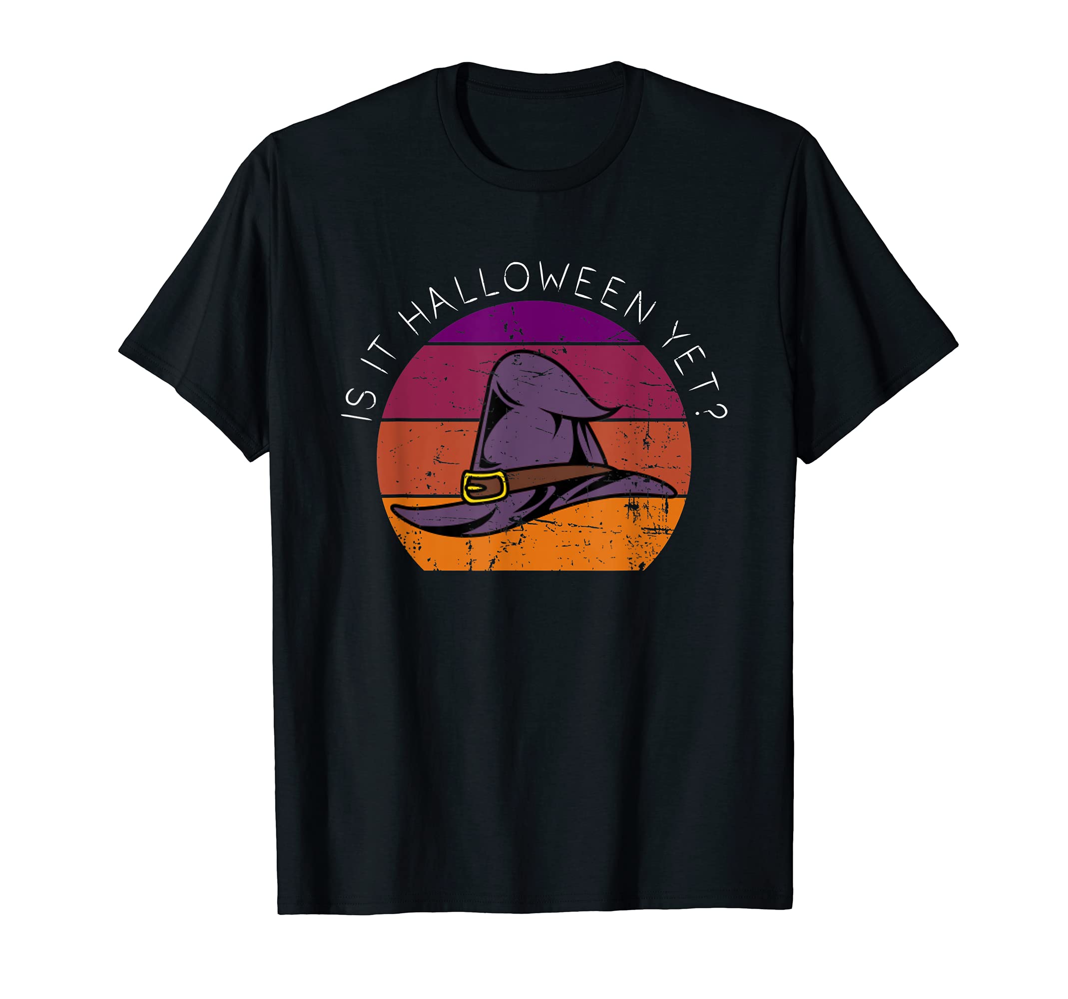 Is It Halloween Yet Witch Hat Sunset T-Shirt - Custom Art Print Men Women - T-Shirt, Sweatshirt, Hoodie
