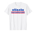 Atlanta Three Stripe Weathered T-Shirt - Casual Everyday Wear Men Women - T-Shirt, Sweatshirt, Hoodie