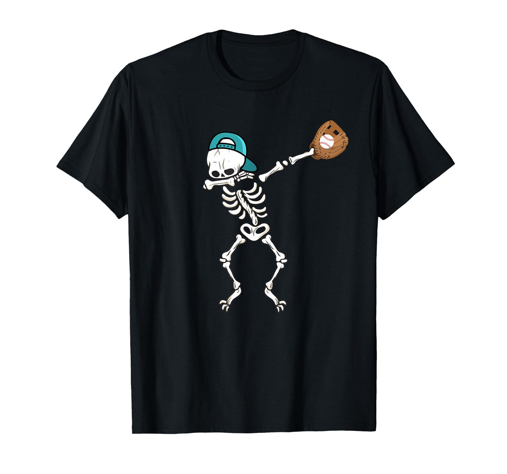 Dabbing Skeleton Baseball Player T-Shirt - Aesthetic Graphic for Adults - T-Shirt, Sweatshirt, Hoodie