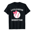 Little Sister Biggest Fan Baseball T-Shirt - Unique Graphic Men Women - T-Shirt, Sweatshirt, Hoodie