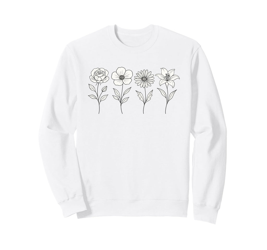 Floral Boho Flower Sweatshirt - Novelty Apparel Unisex - T-Shirt, Sweatshirt, Hoodie