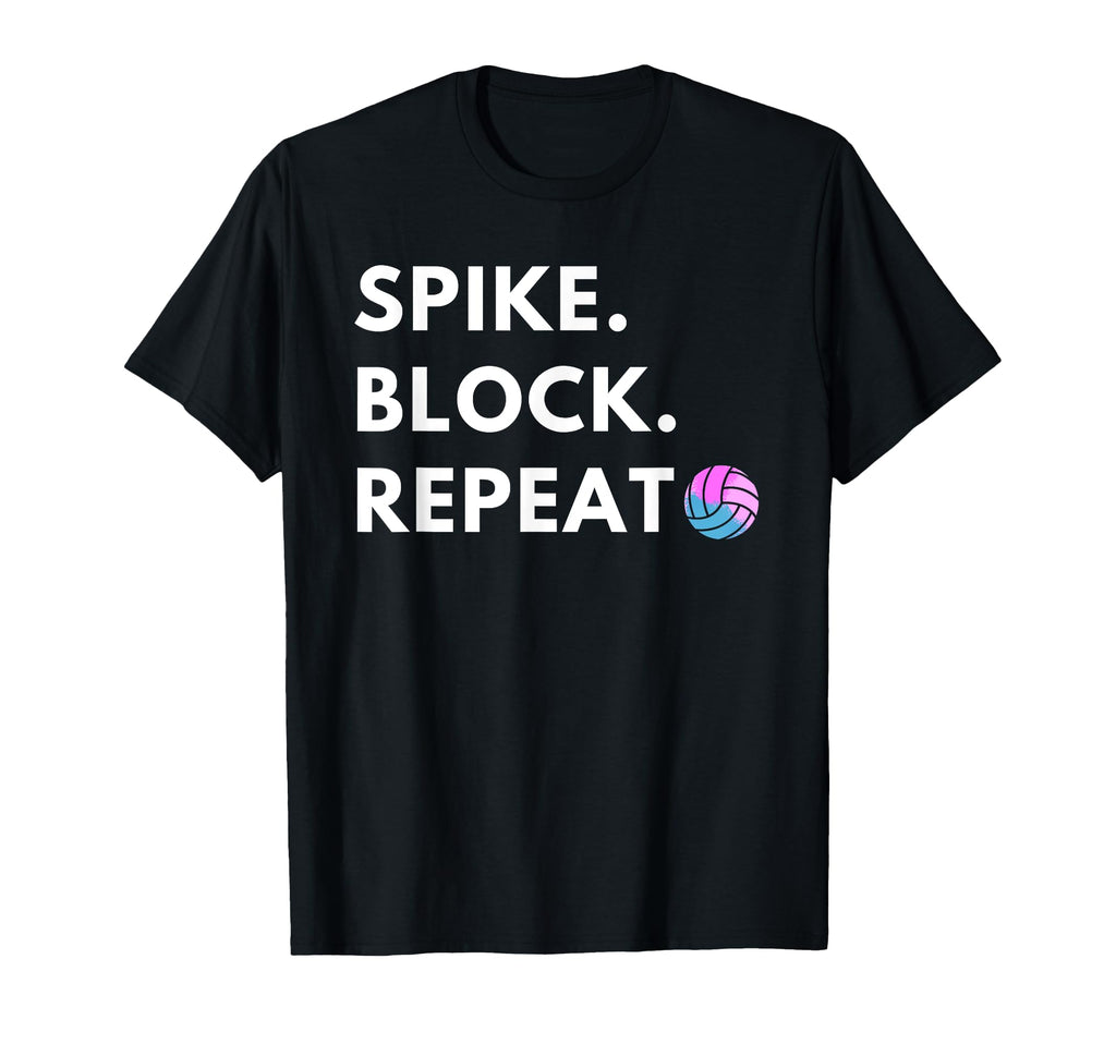 Spike Block Repeat Volleyball Gameday T-Shirt - Aesthetic Graphic Unisex - T-Shirt, Sweatshirt, Hoodie