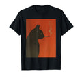 Smoking Black Cat Moody Noir Cat T-Shirt - Streetwear Style Men Women - T-Shirt, Sweatshirt, Hoodie