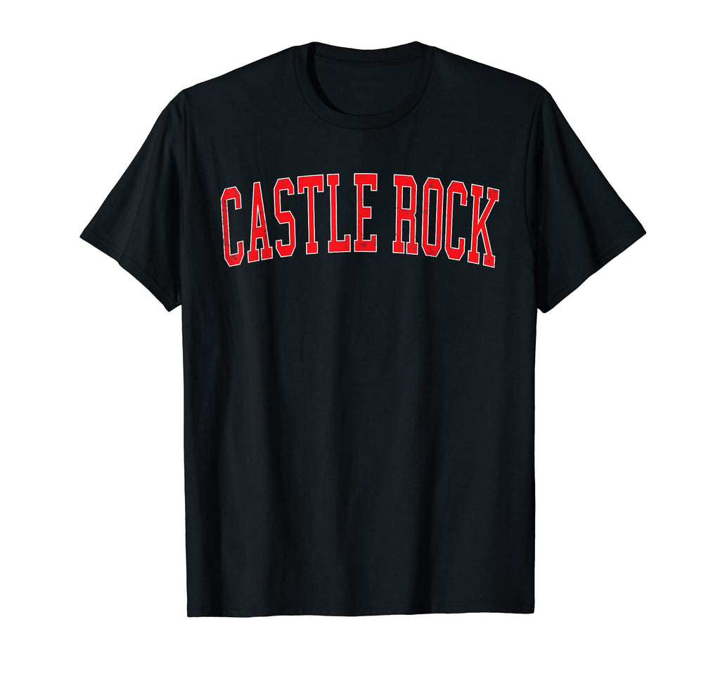 Castle Rock Co Varsity Red Text T-Shirt - Trendy Graphic Unisex - T-Shirt, Sweatshirt, Hoodie