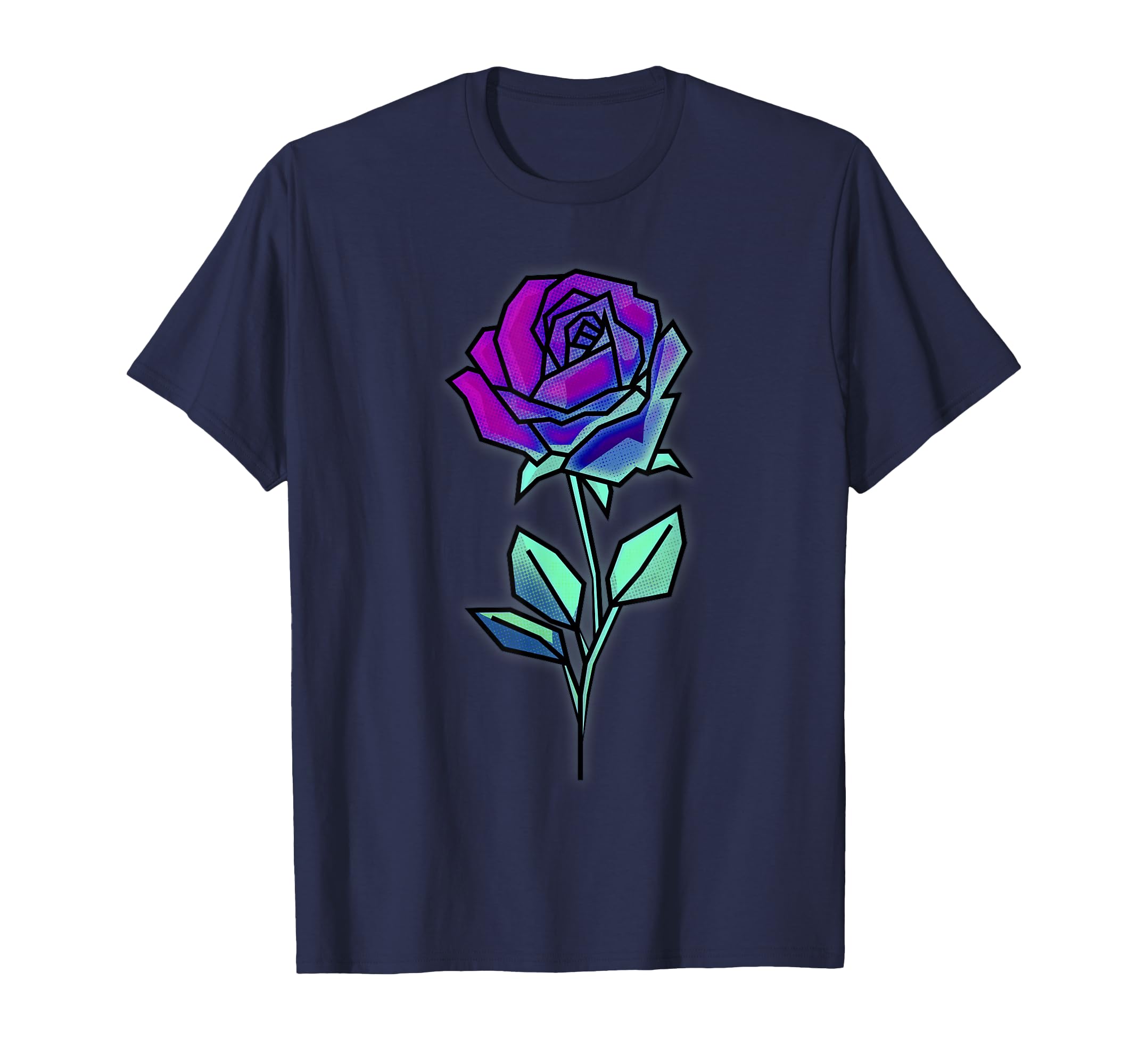 Cyber Aesthetic Rose Futurism T-Shirt - Minimalist Print Men Women - T-Shirt, Sweatshirt, Hoodie