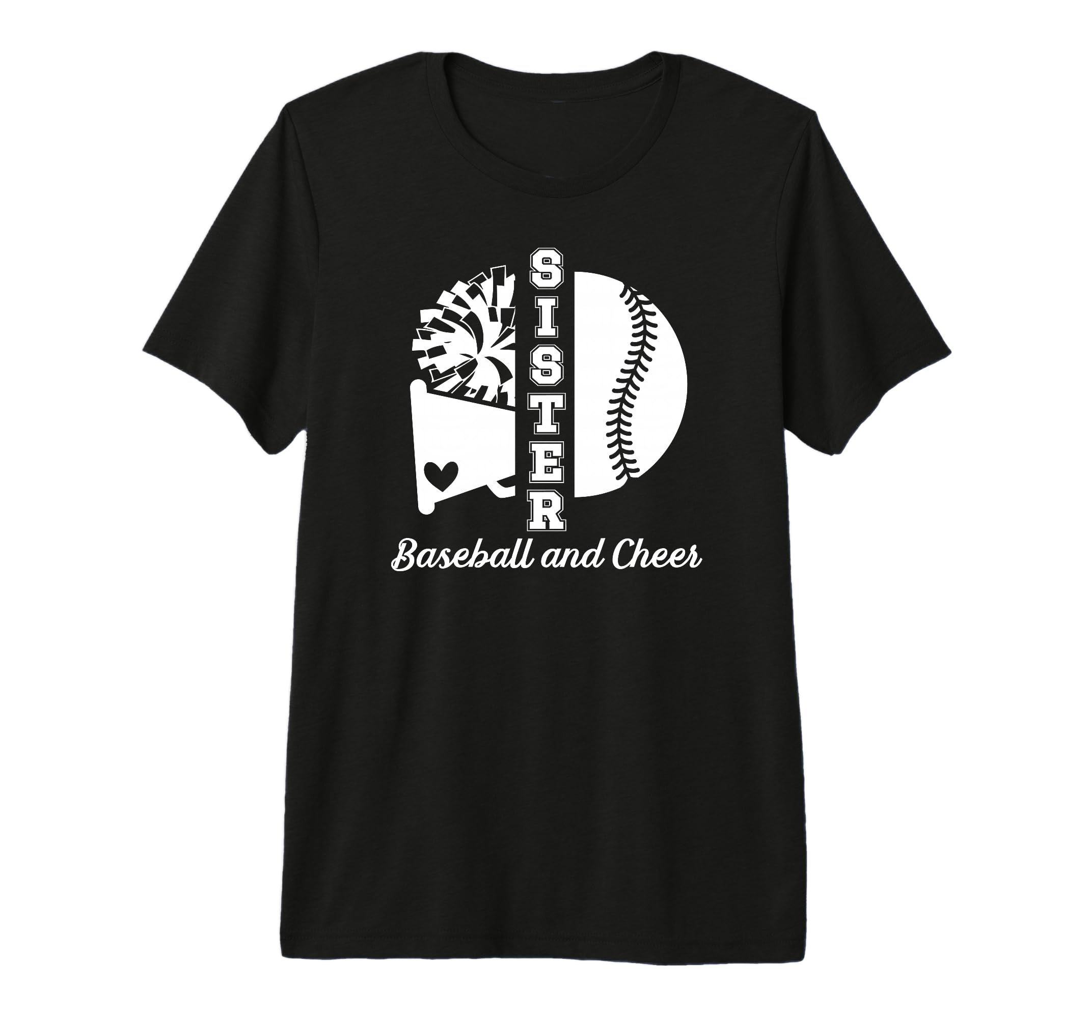 Baseball And Cheer Sister Cheerleading T-Shirt - Trendy Graphic Unisex - T-Shirt, Sweatshirt, Hoodie