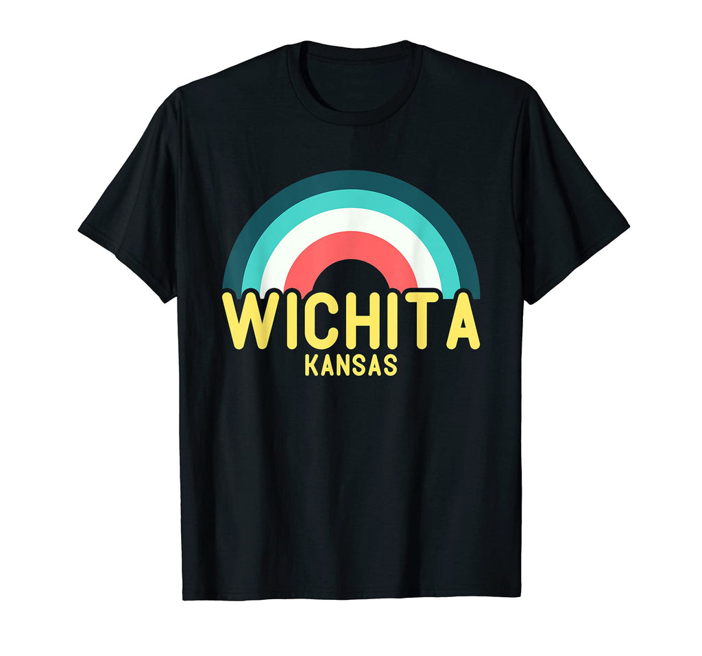Wichita Kansas Rainbow T-Shirt - Trendy Graphic for Adults - T-Shirt, Sweatshirt, Hoodie