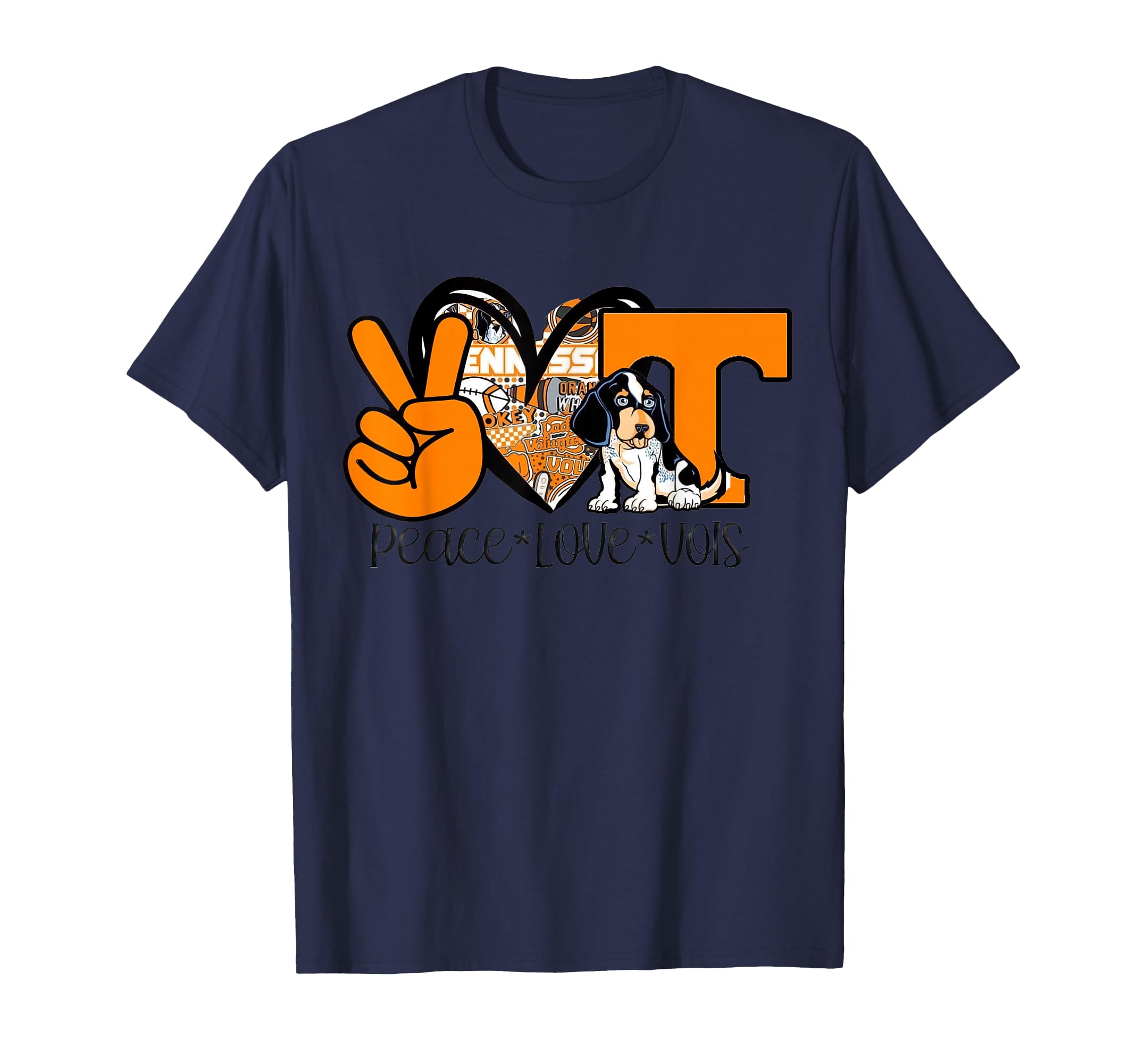 Vols Peace Love Vols T-Shirt - Streetwear Style Men Women - T-Shirt, Sweatshirt, Hoodie