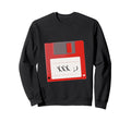 Floppy Disk Wink Funny Old School Sweatshirt - Minimalist Print Men Women - T-Shirt, Sweatshirt, Hoodie
