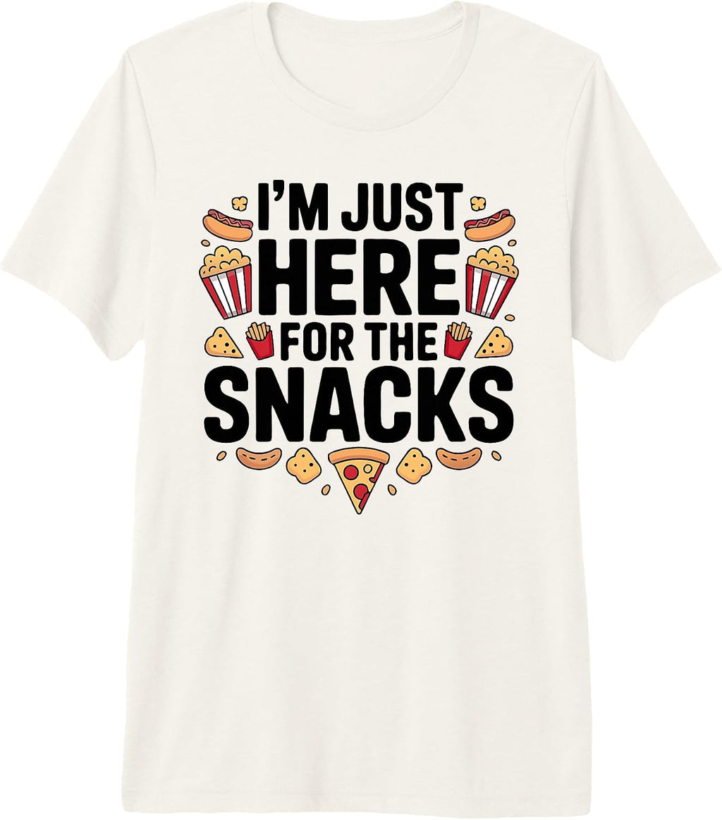 I'm Just Here for The Snacks Food Lovers - Adult & Kids T-Shirts, Sweatshirts & Hoodies apparel design preview 1