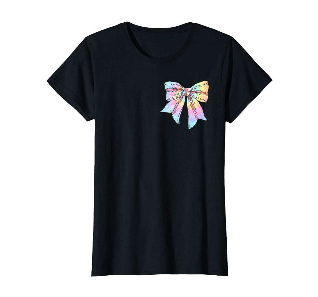 Baseball Coquette Bow Baseball Mama Tie T-Shirt - Graphic Print Men Women - T-Shirt, Sweatshirt, Hoodie