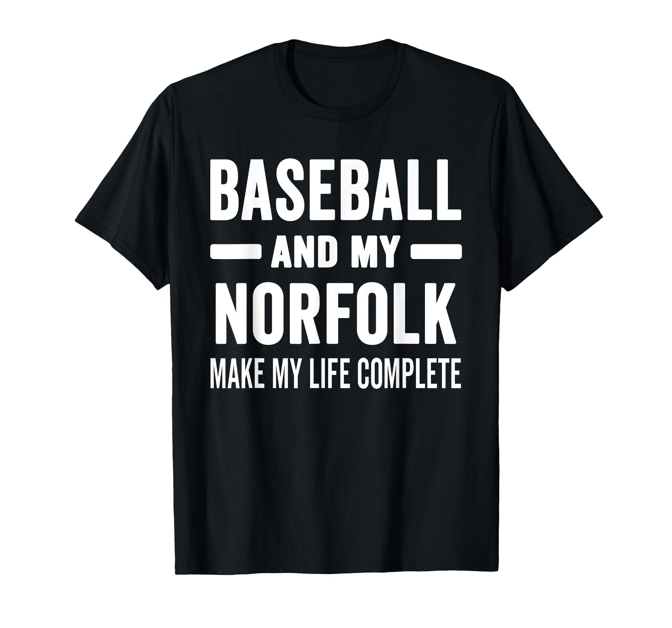 Baseball And My Norfolk Mama Dog T-Shirt - Minimalist Print for Adults - T-Shirt, Sweatshirt, Hoodie
